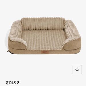 Fluffy Plush Orthopedic Washable Bolster Dog Bed Small